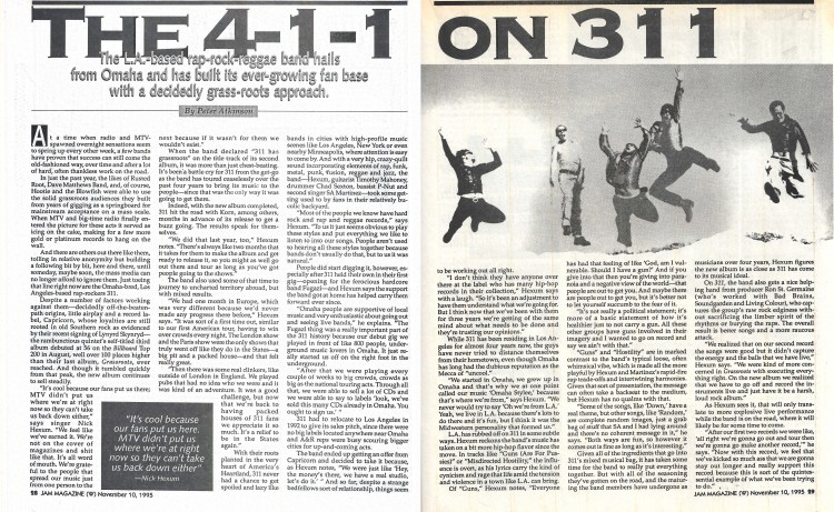 JAM Magazine: November 1995&nbsp;issue