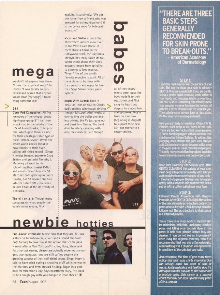 Teen Magazine: August 1996&nbsp;issue