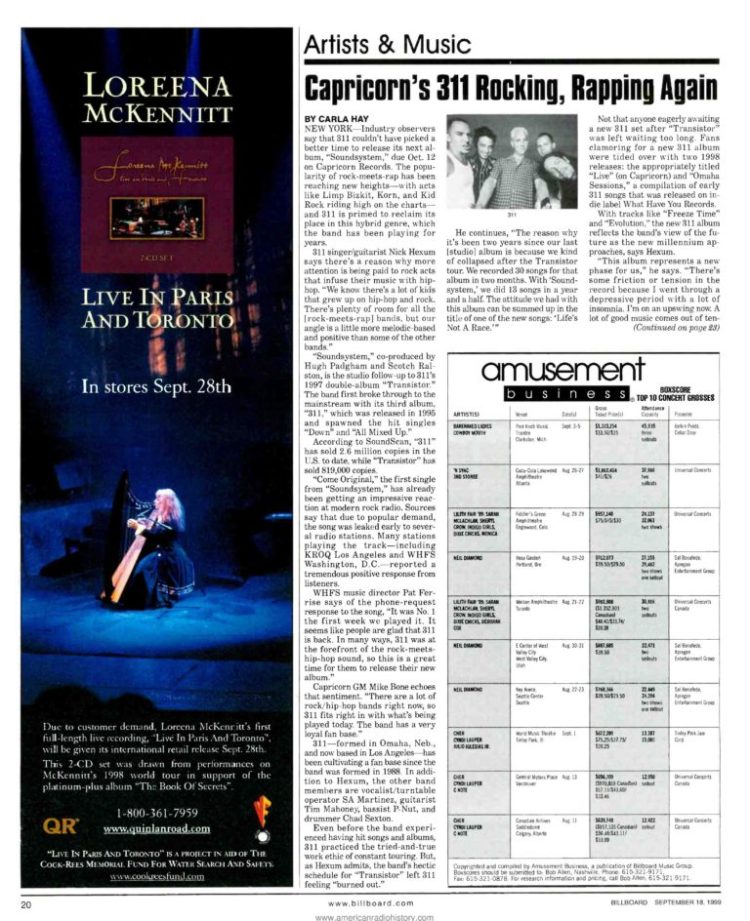 Billboard Magazine: September 1999&nbsp;issue