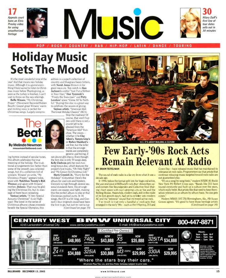 Billboard: December 2003&nbsp;issue