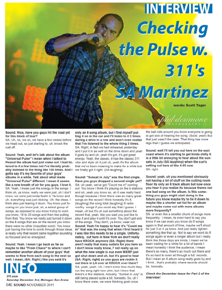 Sound Magazine: November 2011&nbsp;issue